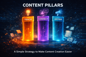 Content strategy using content pillars